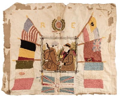 Lot 266 - WWI Hospital. Two embroideries done by wounded soldiers