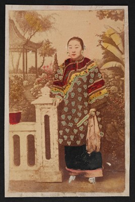 Lot 294 - China. Four hand-coloured albumen prints of Chinese women, c. 1880s