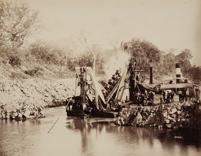Lot 376 - Panama Canal. A group of 4 albumen prints of the Panama Canal, 1880s