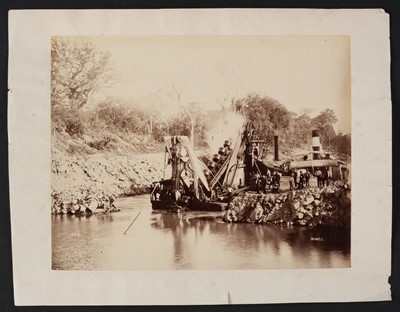 Lot 376 - Panama Canal. A group of 4 albumen prints of the Panama Canal, 1880s