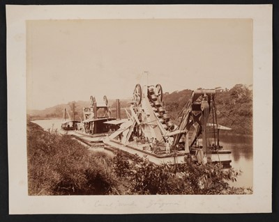 Lot 376 - Panama Canal. A group of 4 albumen prints of the Panama Canal, 1880s