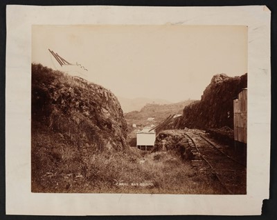 Lot 376 - Panama Canal. A group of 4 albumen prints of the Panama Canal, 1880s