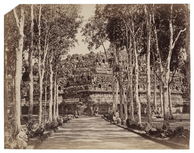 Lot 298 - Dutch East Indies. A group of 6 albumen prints of Borobudur Stupa, c. 1880s