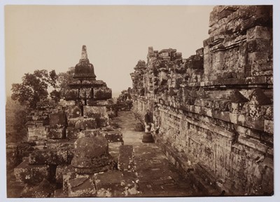 Lot 298 - Dutch East Indies. A group of 6 albumen prints of Borobudur Stupa, c. 1880s