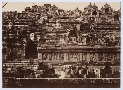 Lot 298 - Dutch East Indies. A group of 6 albumen prints of Borobudur Stupa, c. 1880s