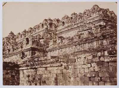 Lot 298 - Dutch East Indies. A group of 6 albumen prints of Borobudur Stupa, c. 1880s