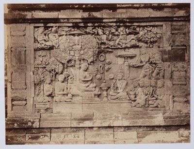 Lot 298 - Dutch East Indies. A group of 6 albumen prints of Borobudur Stupa, c. 1880s
