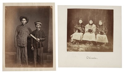 Lot 296 - China. Two Chinese compradors, Beijing, albumen print, 1857