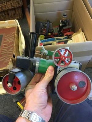 Lot 344 - Tinplate Toys. A Mamod Steam Roller and other toys