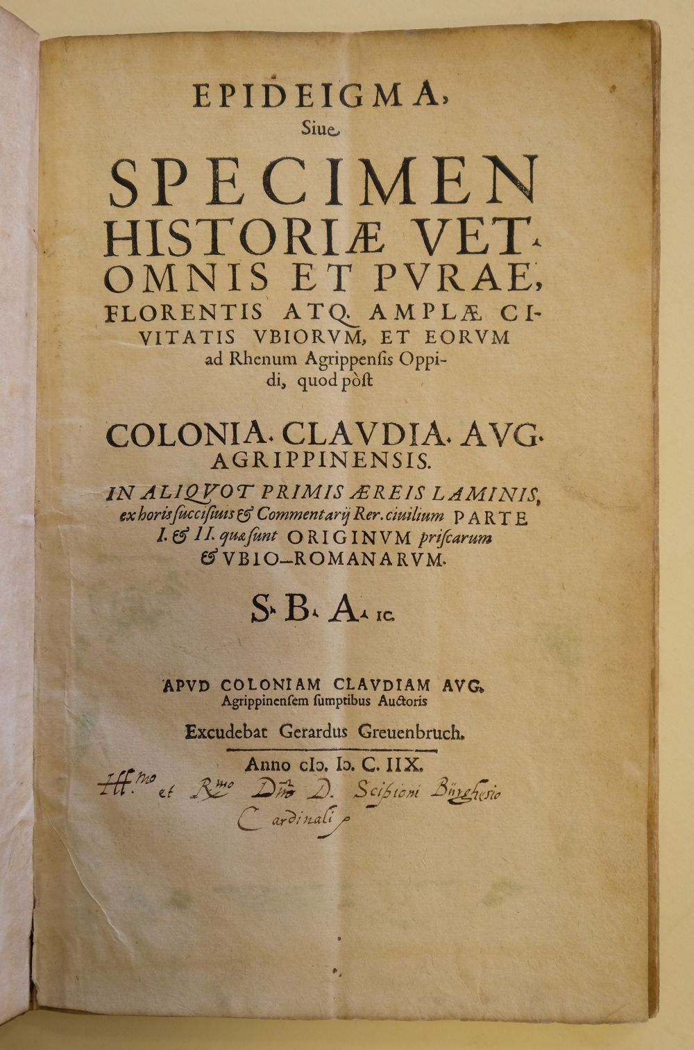 Lot 4 - Broelmann (Stephan). Epideigma, 2 parts in 1