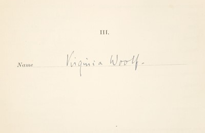 Lot 622 - Woolf (Virginia, 1882-1941). Really & Truly..., 1915