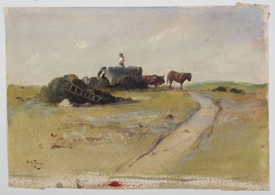Lot 492 - Toovey (Richard Gibbs Henry, 1861-1927). Farmhouses in Finistere & Carting Seaweed