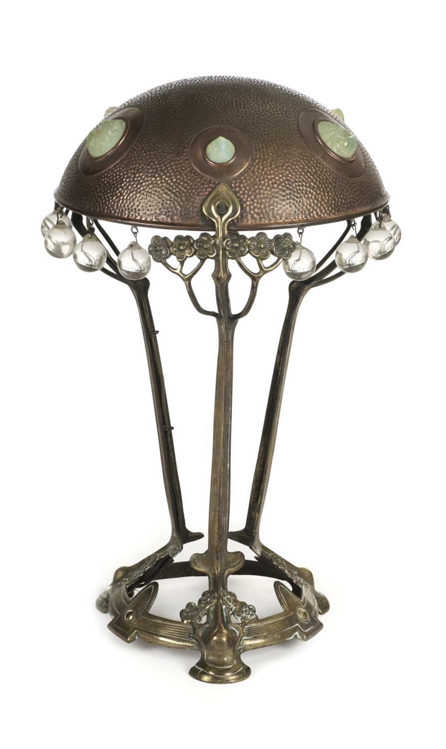 Lot 35 - Table Lamp. A Continental Art Nouveau table lamp c.1890