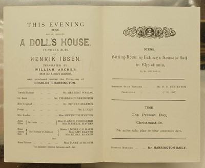 Lot 186 - Ibsen (Henrik). A Doll's House, translated by William Archer... , [1889]