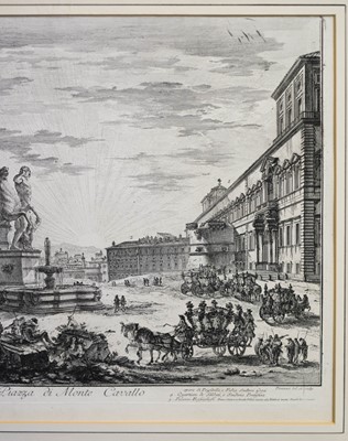 Lot 397 - Piranesi (Giovanni Battista, 1720-1778). Veduta della Piazza di Monte Cavallo, 1750