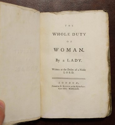 Lot 361 - Kenrick (William). The Whole Duty of Woman, 1st edition, 1753