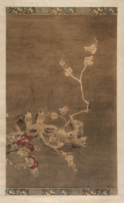 Lot 156 - Chinese School. Snow and Plum Flowers, in the manner of Cui Bai