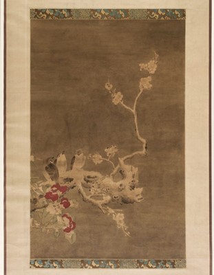 Lot 419 - Chinese School. Snow and Plum Flowers, in the manner of Cui Bai
