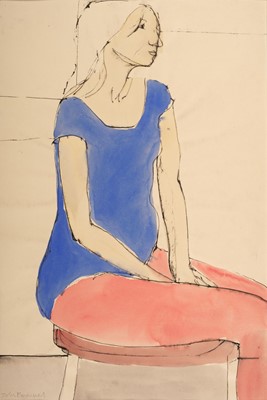 Lot 646 - Emanuel (John, 1930-). Seated girl in red and blue