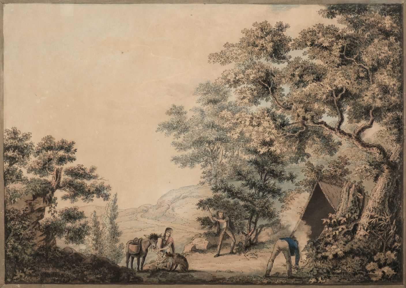 Lot 361 - Grimm (Samuel Hieronymus, 1733-1794). Landscape with figures
