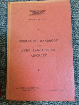 Lot 27 - Avro Lancastrian. Operators's Handbook and other aviation literature