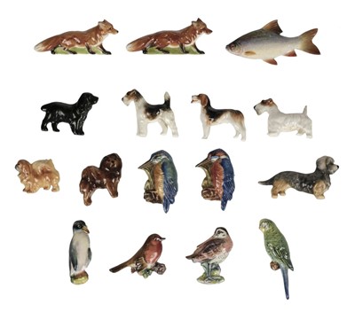 Lot 178 - Royal Worcester. A collection of animal brooches