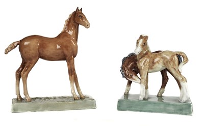 Lot 193 - Royal Worcester. Foals by Doris Linder (3152) and "Foal" by Geraldine Blake