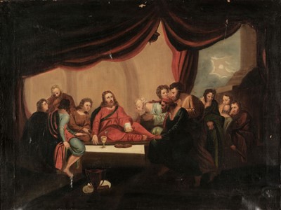 Lot 447 - West (Benjamin, 1738-1820). The Last Supper, 19th century oil copy
