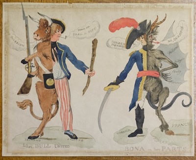 Lot 268 - Cooke (J. C.). John Bull United - Bona in two parts, 1803