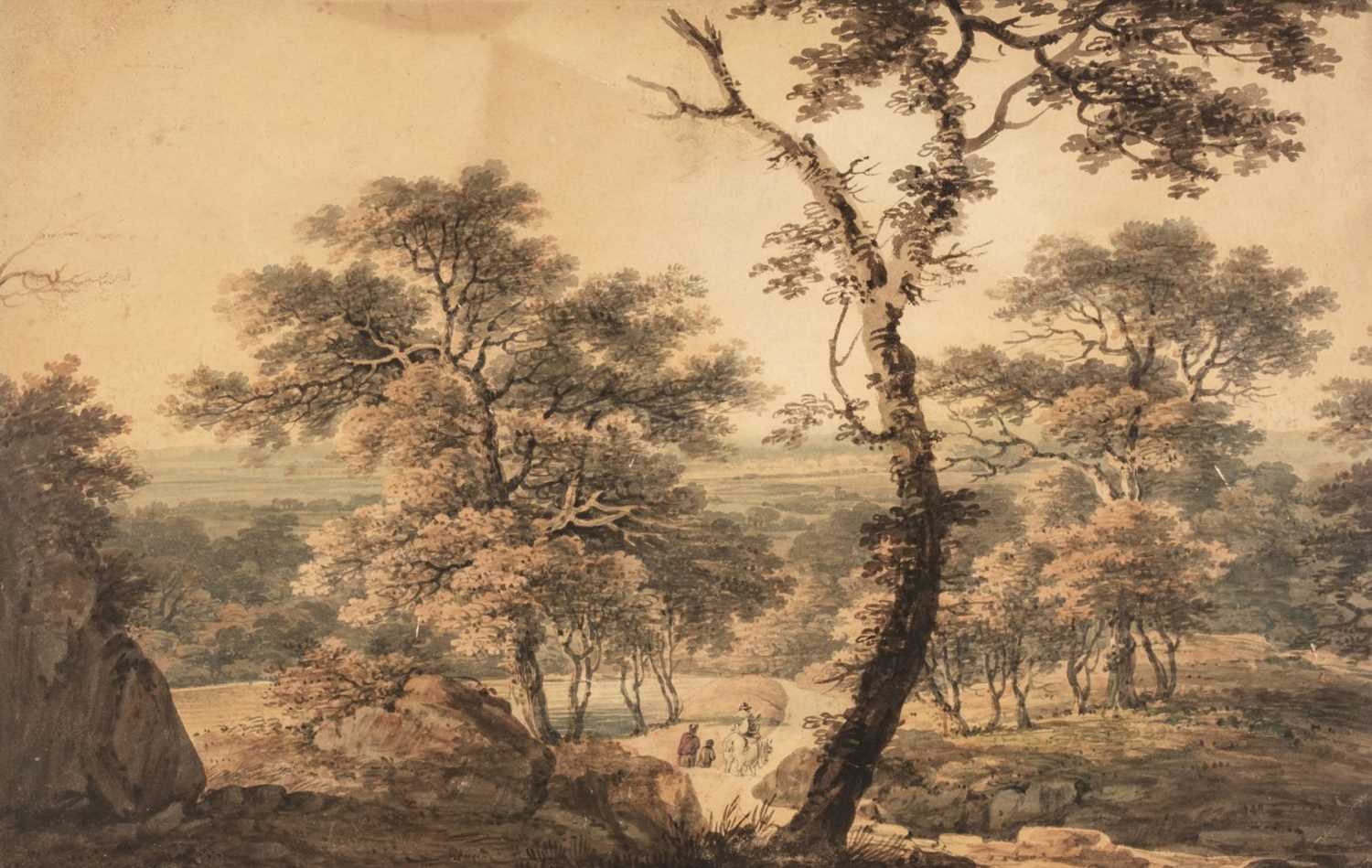 Lot 365 - Serres (Dominic Michael, 1722-1793). Landscape with figures