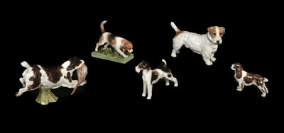 Lot 182 - Royal Worcester. A collection of dogs including Ranter by Miss A. Ellis