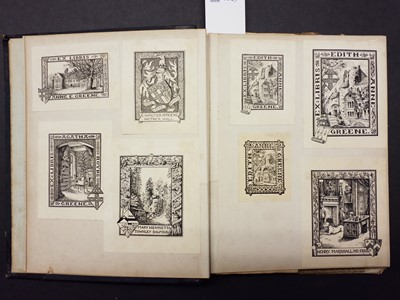 Lot 300 - Bookplates. 3 albums of bookplates compiled by Edward Alan Greene, late 19th & early 20th century