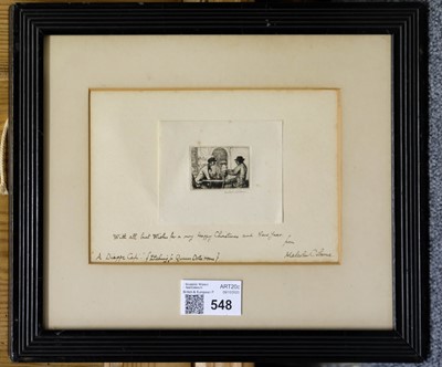 Lot 548 - Osborne (Malcom, 1880-1963). A Dieppe Cafe, Etching for Queen [Mary]'s Dolls' House