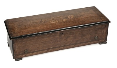 Lot 242 - Mechanical Music. A Victorian rosewood musical box