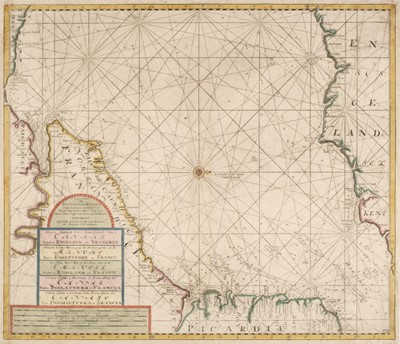 Lot 53 - Van Keulen (Gerald). Nieuwe Zeekaart van t' Eerste Gedeelte van t' Canaal..., circa 1680