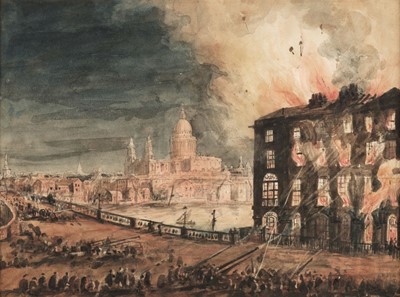 Lot 477 - London. The Fire at The Albion, circa 1820s/30s