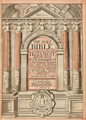 Lot 202 - Bible [English]. The Holy Bible containing the Old Testament and the New, Cambridge, 1673