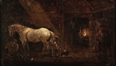 Lot 431 - English School. The Farrier, early-mid 19th century