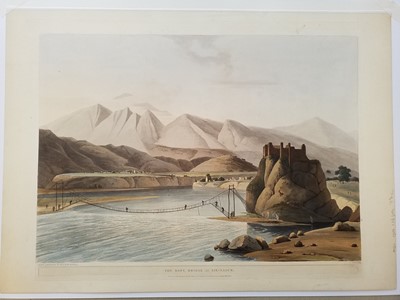 Lot 185 - Daniell (T. & W.). The Rope Bridge at Sirinagur, 1805