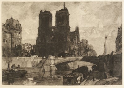 Lot 557 - Squirrell (Leonard Russell, 1893-1979). Notre Dame, Paris, 1925