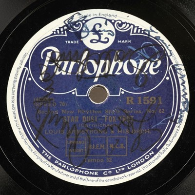 Lot 309 - Armstrong (Louis, 1901-1971). Tight Like This - Fox-Trot/Star Dust - Fox-Trot, 78 rpm record