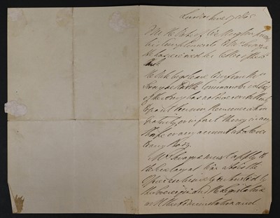 Lot 331 - Wellington (Duke of). Autograph letter in the third person, 1845