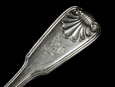 Lot 129 - Paul Storr. A George III silver cheese scoop by Paul Storr, London 1817
