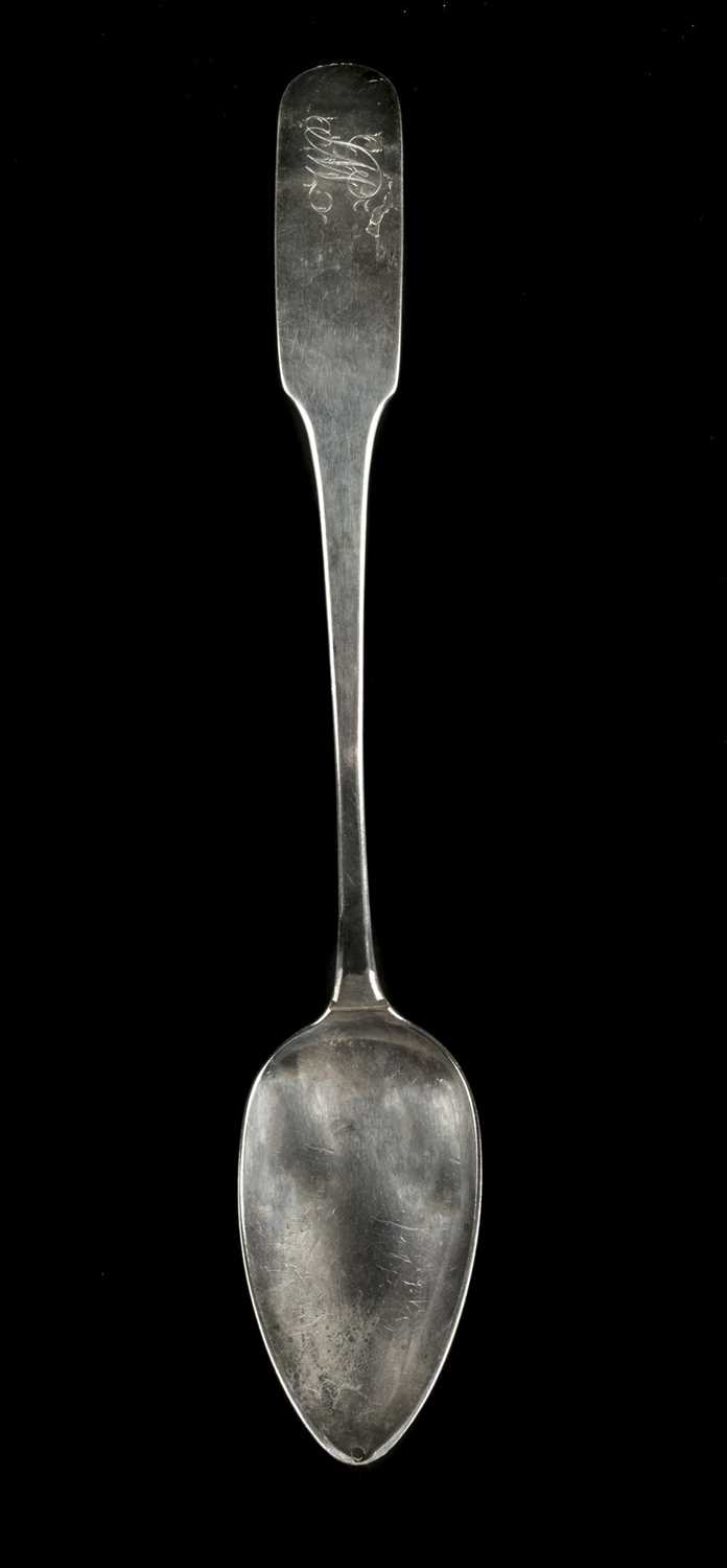 Lot 2 - American Silver. A silver stuffing spoon by Robert Wilson, Philadelphia c.1810