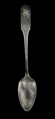 Lot 113 - American Silver. A silver stuffing spoon by Robert Wilson, Philadelphia c.1810