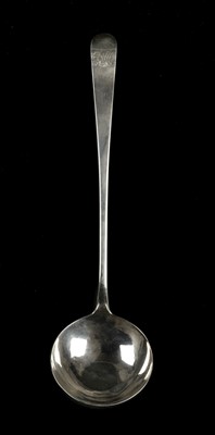 Lot 112 - American Silver. A silver soup ladle by Thomas Underhill, New York c.1785