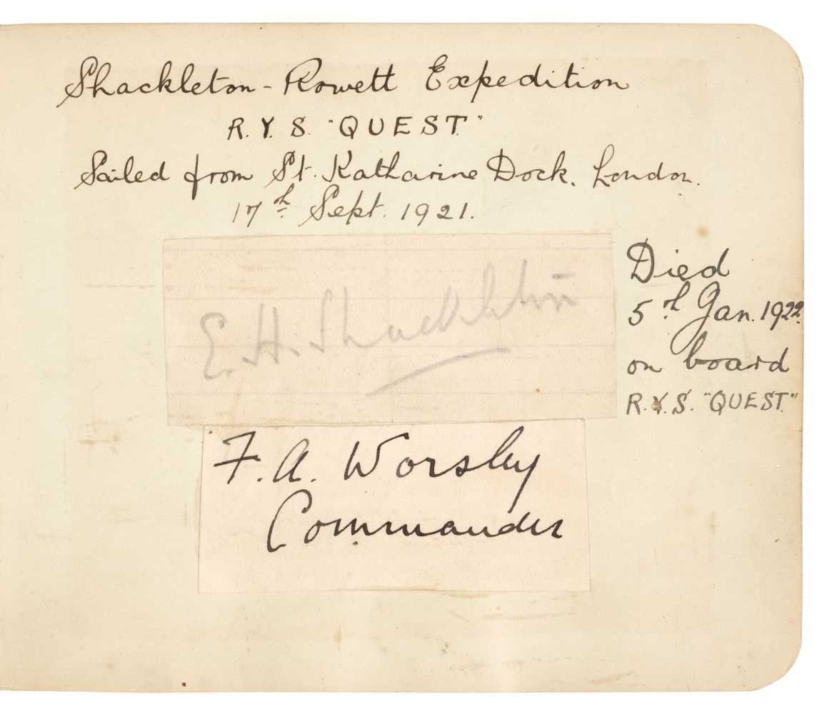 Lot 328 - Shackleton (Ernest Henry, 1874-1922). A