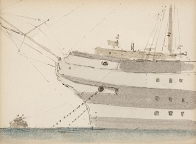 Lot 592 - Casson (Hugh, 1910-1999). Large sailing vessel and tug