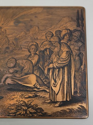 Lot 395 - Merian (Matthaus, 1593-1650). Copper plate for Icones Biblicae
