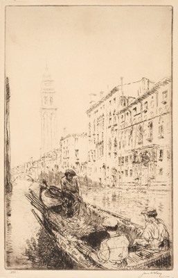 Lot 542 - McBey (James, 1883-1959). Rio dei Greci, Venice, 1925